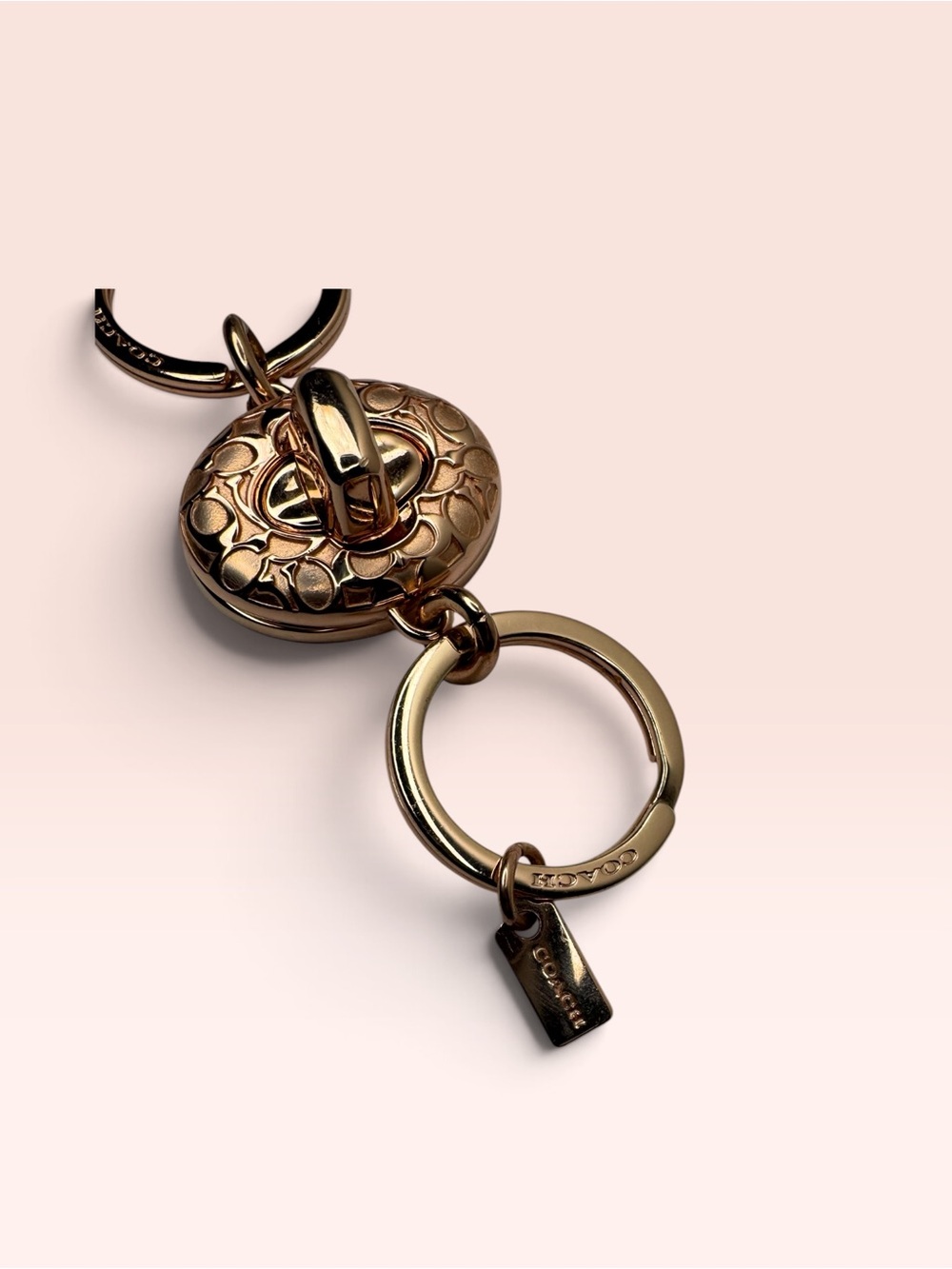 Coach Y2K Rose Gold Valet Key Chain - Picture 5 of 5